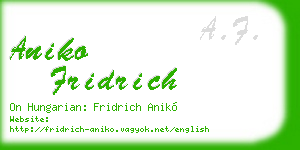 aniko fridrich business card